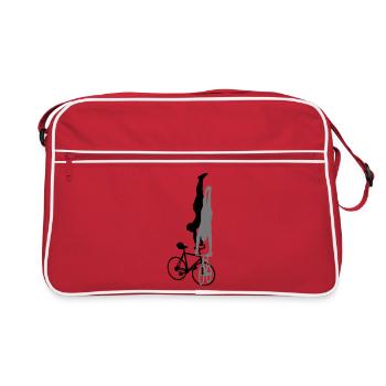 Cyclisme artistique, cyclisme artistique, vélo en salle - Sac Retro - rouge/blanc - Devant