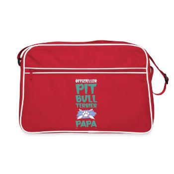 pit dog dad - Retro Bag - red/white - Front