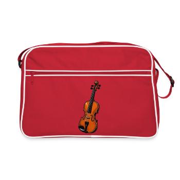 Orchestral Violin Illustration - Retro Bag - red/white - Front