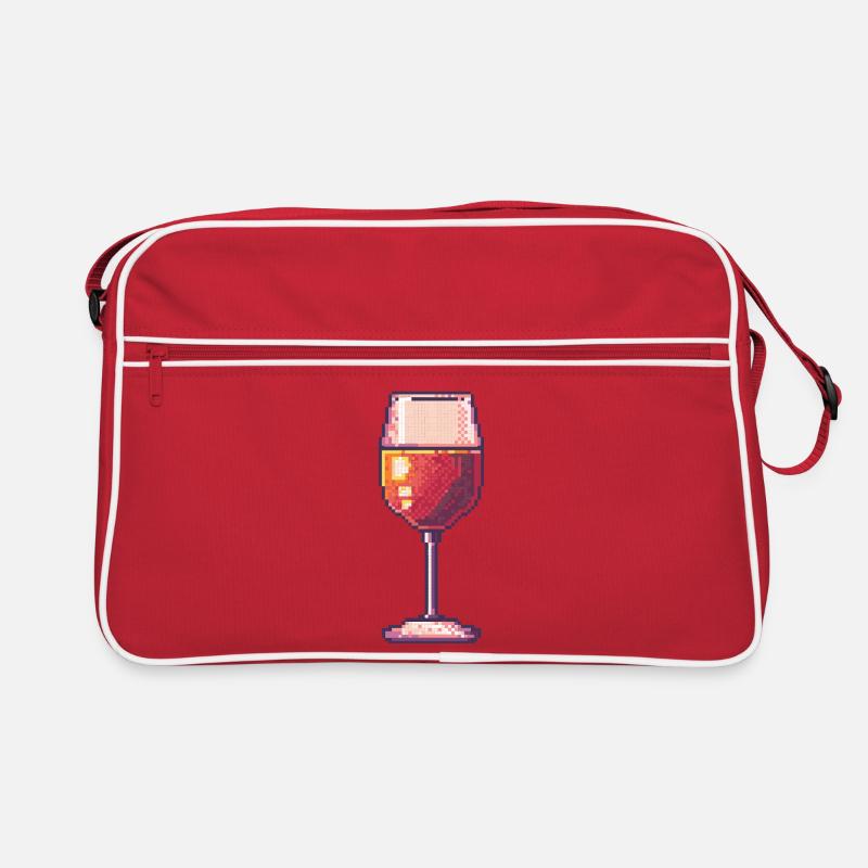 Pixel Weinglas Retro Retro Tasche