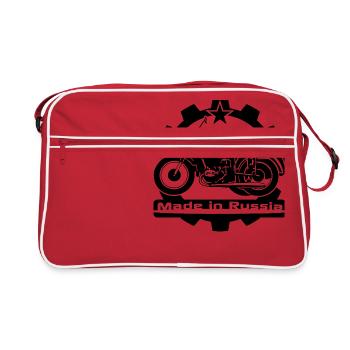 Motorrad Ural Gespann - Retro Tasche - Rot/Weiß - Vorne