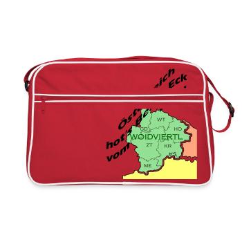 Österreich hot's beste Eck vom Land - Retro Tasche - Rot/Weiß - Vorne
