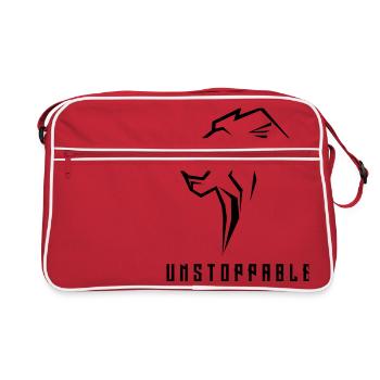 Löwen Motivation - Retro Tasche - Rot/Weiß - Vorne