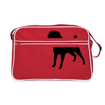 Rottweiler Black Noir - Sac Retro - rouge/blanc - Devant
