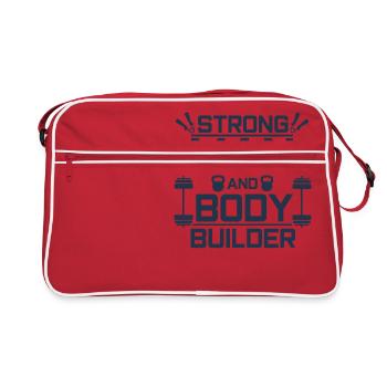 Bodybuilder - Retro Tasche - Rot/Weiß - Vorne