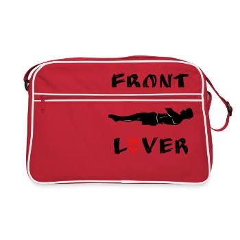 Front Lover, Front Lever Calisthenics - Sac Retro - rouge/blanc - Devant