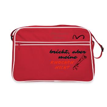 Stärke shirt - Retro Tasche - Rot/Weiß - Vorne