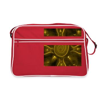 MANDALA JAUNE ENSOLEILLÉ - Sac Retro - rouge/blanc - Devant