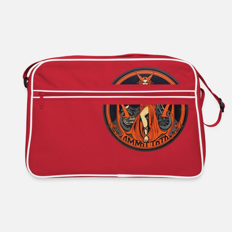 Mephisto's Ride" - Retro Tasche - Rot/Weiß
