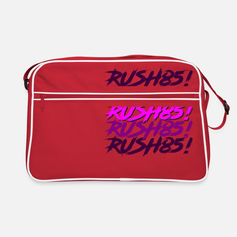 Synthwave / Cyberpunk Title Design RUSH85! -Dunkel Retro Tasche