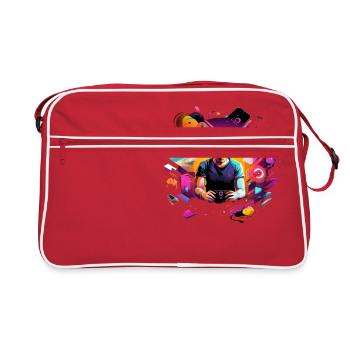 Gaming Immersion: Virtuelle Realität Spieler - Retro Tasche - Rot/Weiß - Vorne