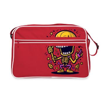 Squelette - Sac Retro - rouge/blanc - Devant