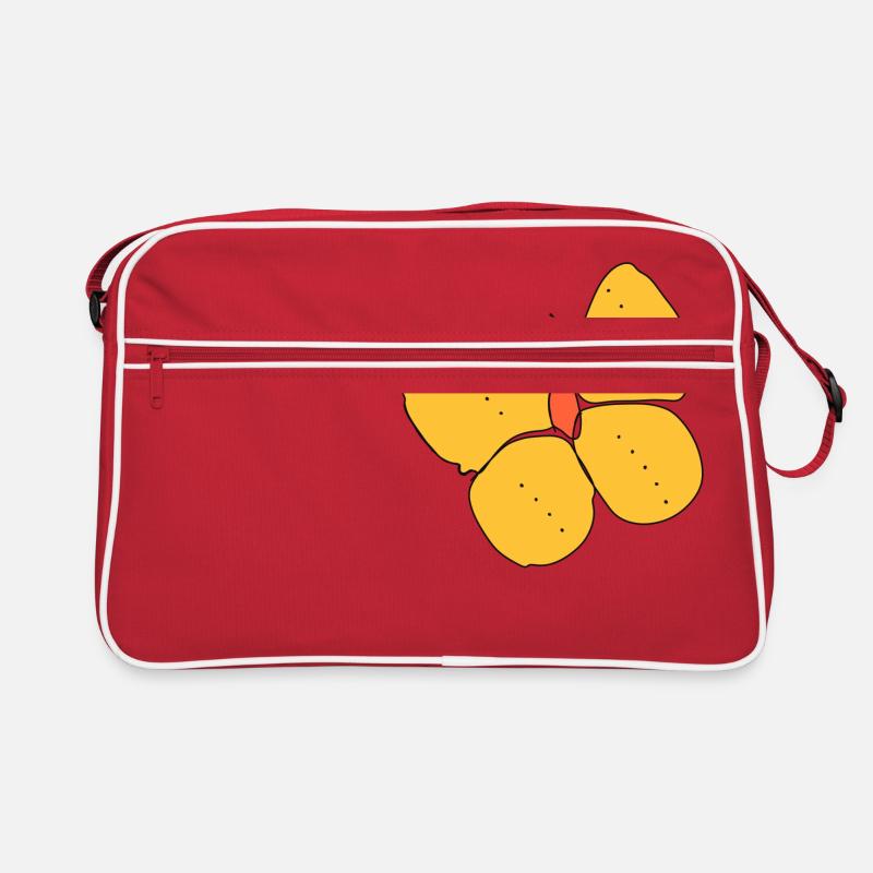 Un papillon jaune - Sac Retro - rouge/blanc