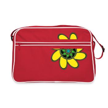 Abstract with different patterns - Retro Bag - red/white - Front