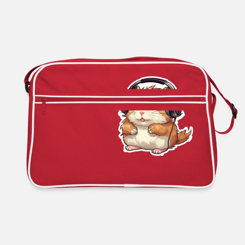 Ein süßer Hamster, der Videospiele spielt Retro Tasche