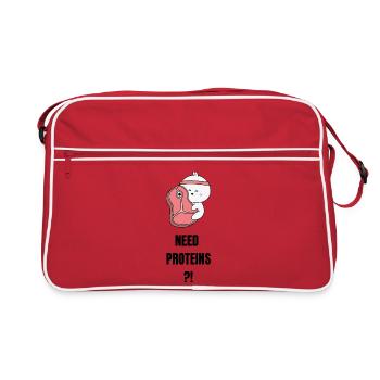 Need Proteins - Retro Bag - red/white - Front
