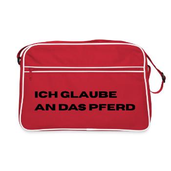 I believe in the horse - Retro Bag - red/white - Front