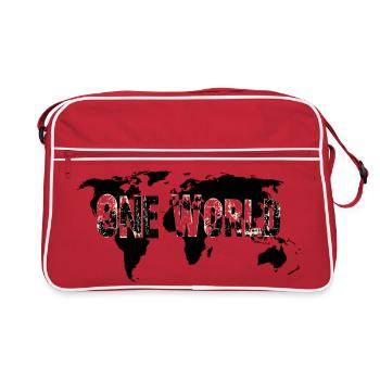 Un monde-Blanc - Sac Retro - rouge/blanc - Devant