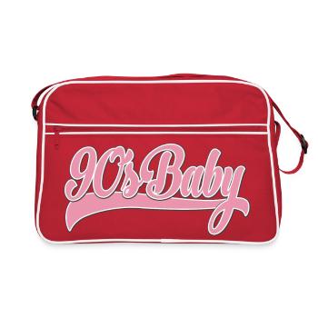 90s Baby Pink Retro Script - Retro Bag - red/white - Front