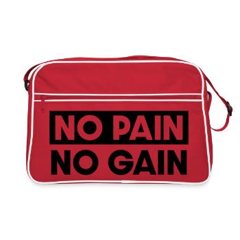 No Pain No Gain - Retro Bag - red/white - Front