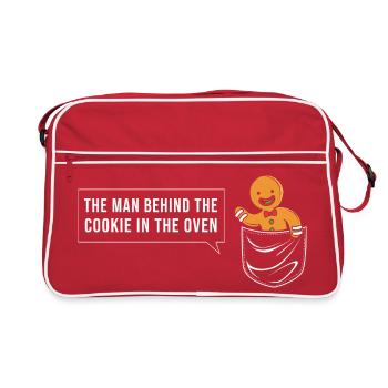 Futurs papas, futurs pères - Sac Retro - rouge/blanc - Devant