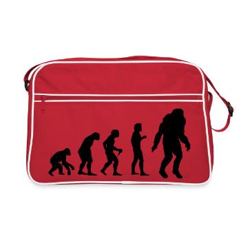 Bigfoot Sasquatch Hide And Seek Sayings - Retro Bag - red/white - Front
