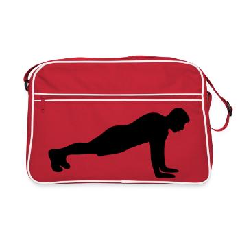 Push-up Fitness Silhouette - Retro Bag - red/white - Front
