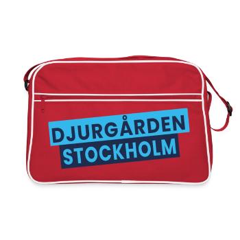 Djurgården Stockholm Text Block - Sac Retro - rouge/blanc - Devant