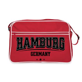 Hamburg lettering Varsity - Retro Bag - red/white - Front