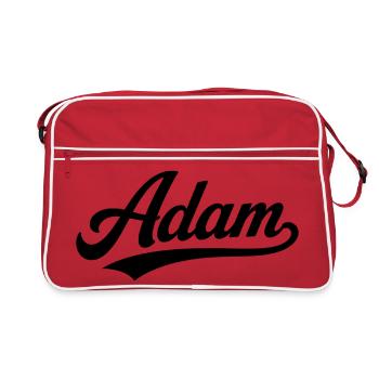 Adam nom premier famille - Sac Retro - rouge/blanc - Devant