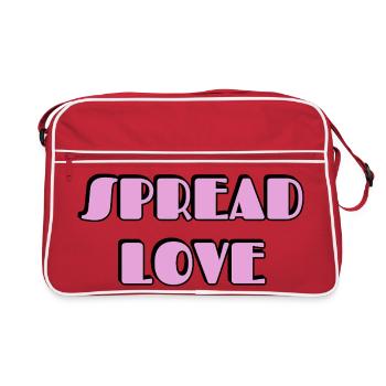 Spread Love Typography - Retro Bag - red/white - Front