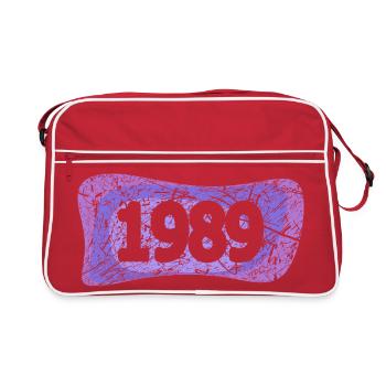 Réunion de classe 1989 - Sac Retro - rouge/blanc - Devant