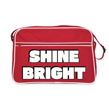 Shine Bright: Bold Typography - Retro Bag - red/white - Front
