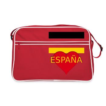 Flag Germany Spain - Retro Bag - red/white - Front