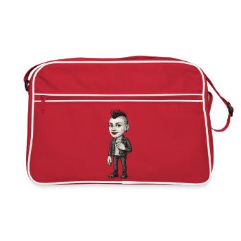Mohawk Punker - Retro Bag - red/white - Front