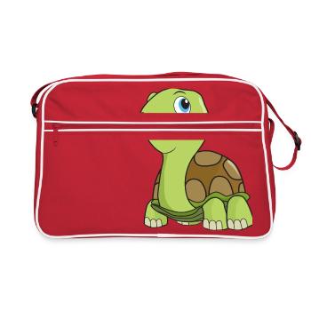Tortoise turtle - Retro Bag - red/white - Front