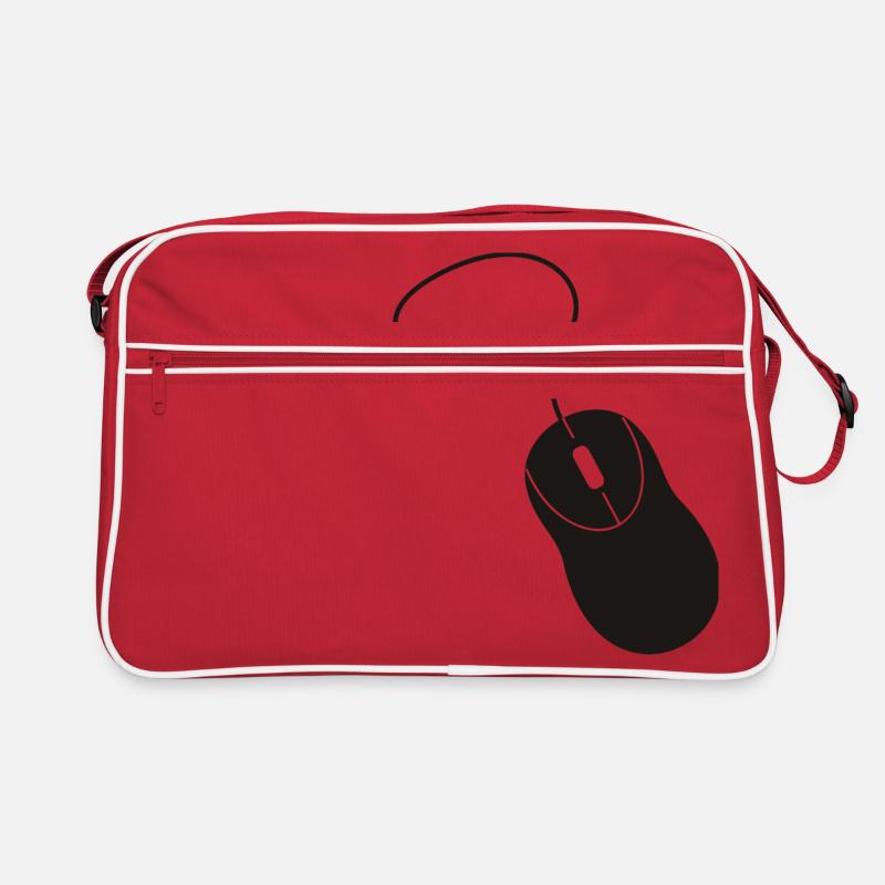 souris d'ordinateur - Sac Retro - rouge/blanc