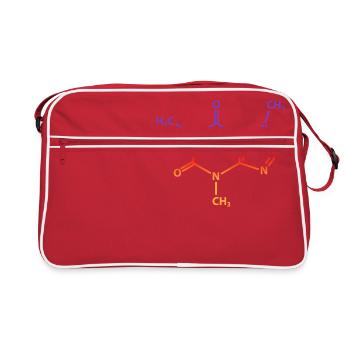 Molécule de caféine - Sac Retro - rouge/blanc - Devant