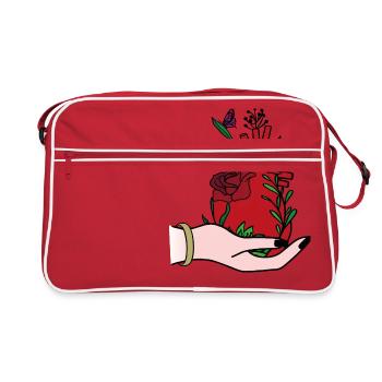 Heart on hand - Retro Bag - red/white - Front