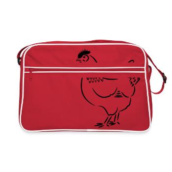 poule de poulet - Sac Retro - rouge/blanc - Devant