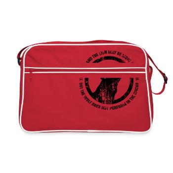Wolf tritt nicht im Zirkus auf - Retro Tasche - Rot/Weiß - Vorne