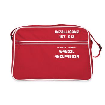 Intelligenz Physiker Astronom Lehrer Student Shirt - Retro Tasche - Rot/Weiß - Vorne