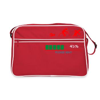 Triathlon Swim Bike Run - Retro Bag - red/white - Front