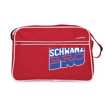 Nice Schwanz Bro - Retro Tasche - Rot/Weiß - Vorne
