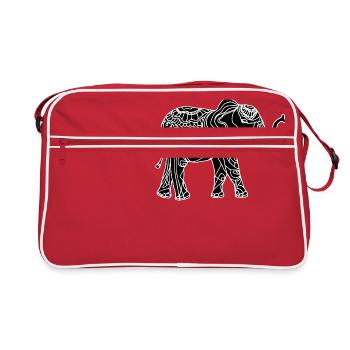 éléphant - Sac Retro - rouge/blanc - Devant