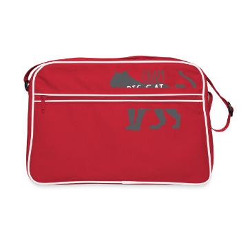 Folle grosse dame chat avec panthère noire - Sac Retro - rouge/blanc - Devant