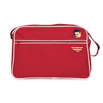 John F Kennedy Chest Pocket - Retro Bag - red/white - Front