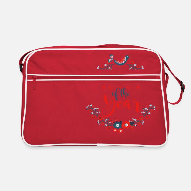 Mère de l’année - Sac Retro - rouge/blanc