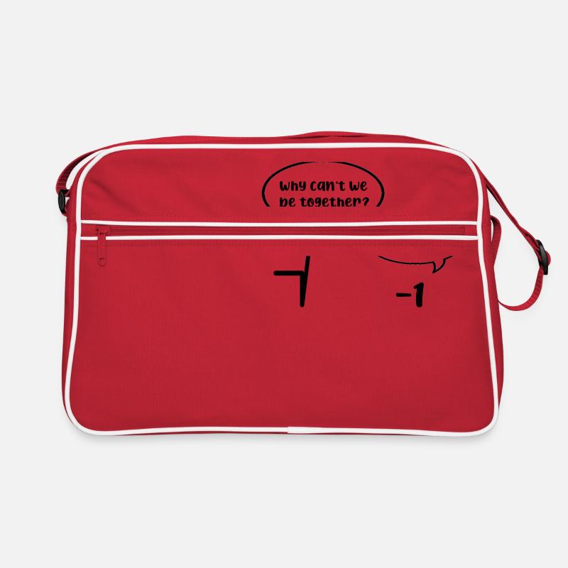 Nerd Witz Mathe - Retro Tasche - Rot/Weiß