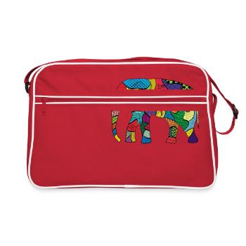 l'éléphant - Sac Retro - rouge/blanc - Devant